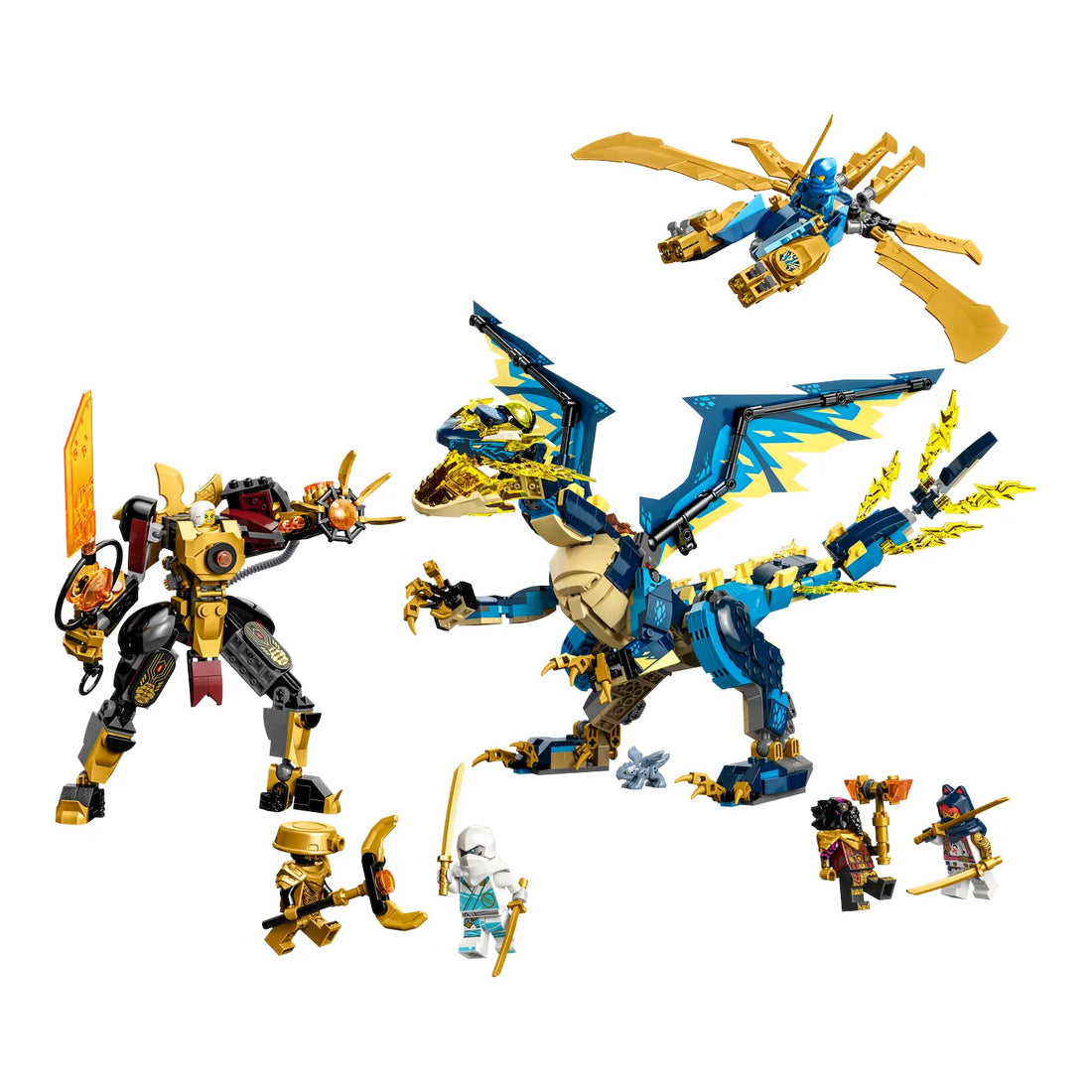 LEGO® NINJAGO® 71796 Kaiserliches Mech-Duell gegen den Elementardrachen